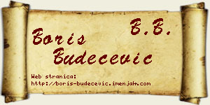 Boris Budečević vizit kartica